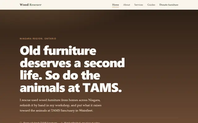 Screenshot of woodrescuer.com